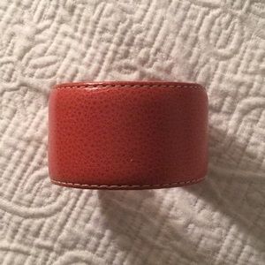 Pink leather cuff